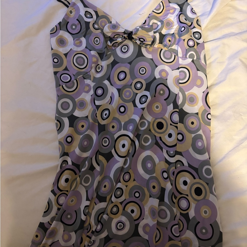 Stylish Circle Print Camisole Dress